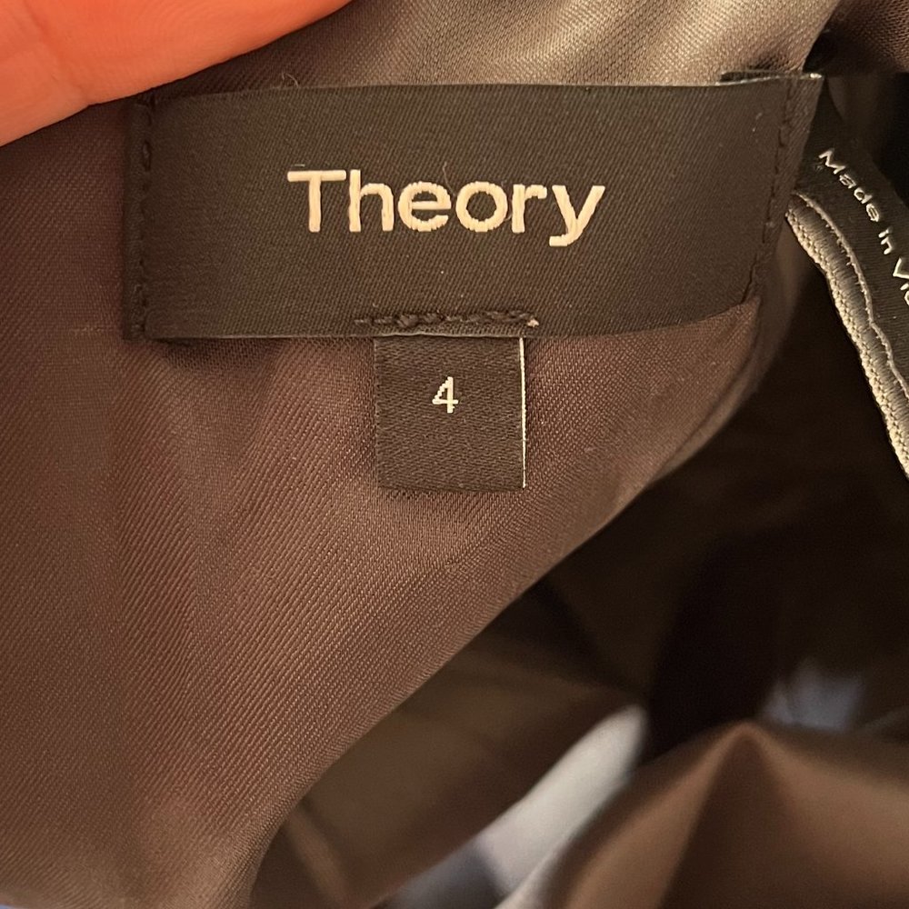 NWOT Theory Wool Corset Tee Dress in Dark Charcoal, Size 4 - Picture 7 of 7